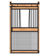 Welded Mesh V-Door - Painted